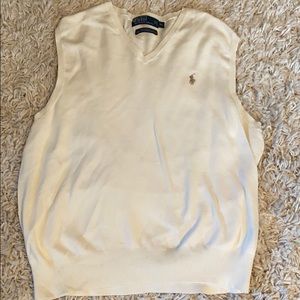 Polo by Ralph Lauren cream sweater vest XL